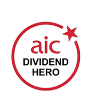 aic - dividend hero and aic - shareholder communication wards 2021 winner logos